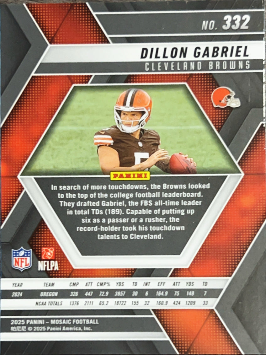 2025 Panini Mosaic Dillon Gabriel #332 RC