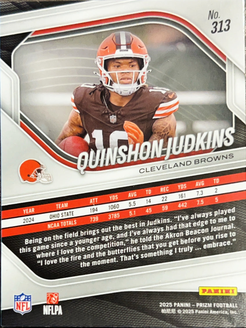 2025 Panini Prizm Quinshon Judkins #313 RC