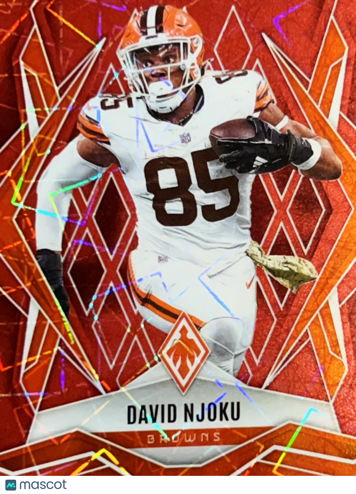 2025 Panini Phoenix Football David Njoku #110 Orange /199