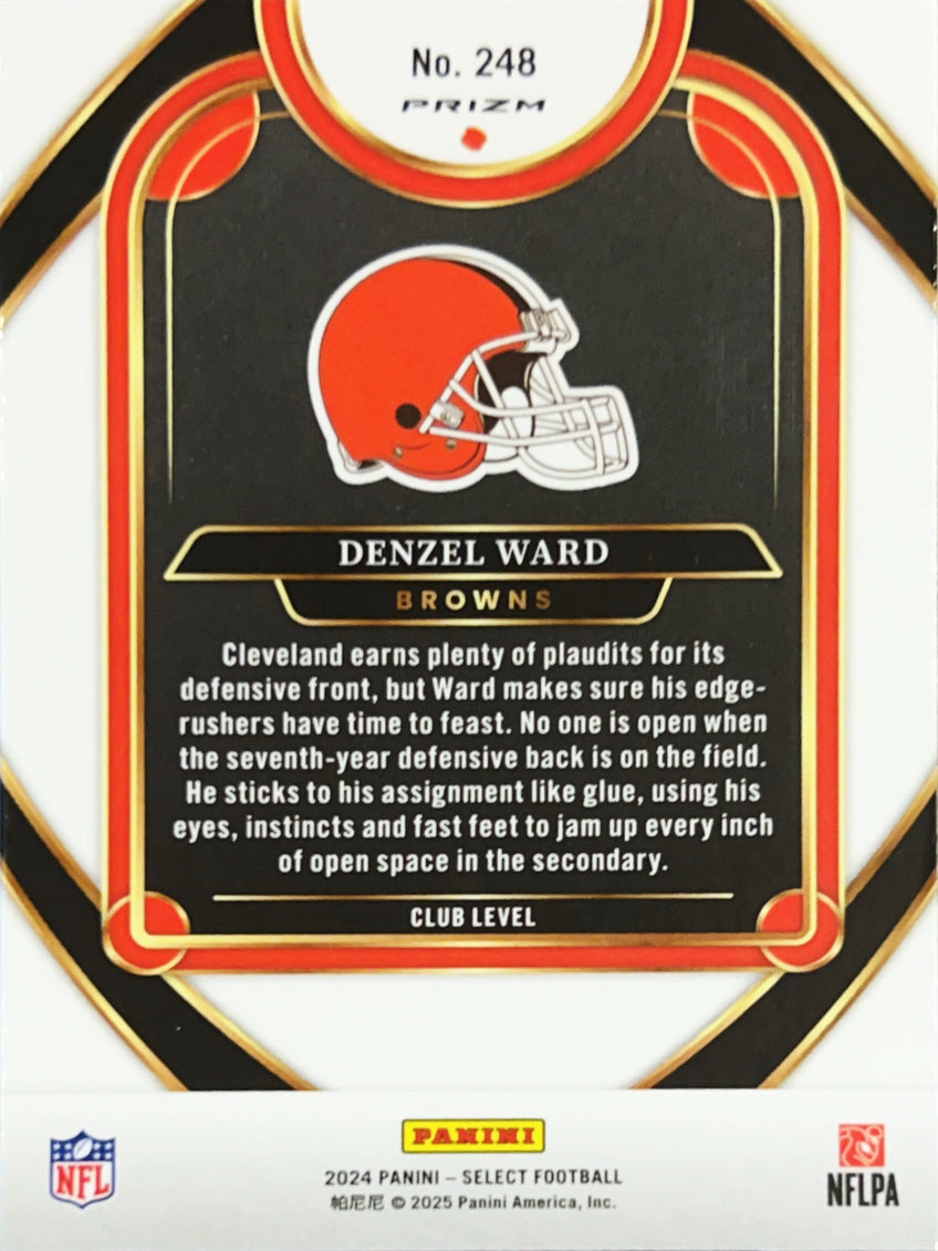 2025 Panini Select Prizm Denzel Ward #248 White Shock Prizm