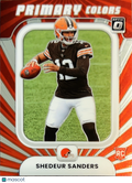 2025 Panini Donruss Optic Primary Colors Shedeur Sanders #19 Red RC