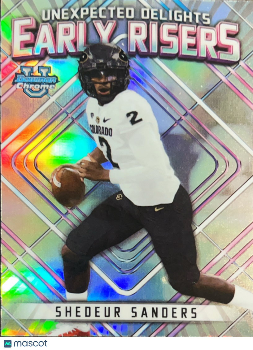 2023 Bowman Chrome University Early Risers Shedeur Sanders #ER-4 Refractor