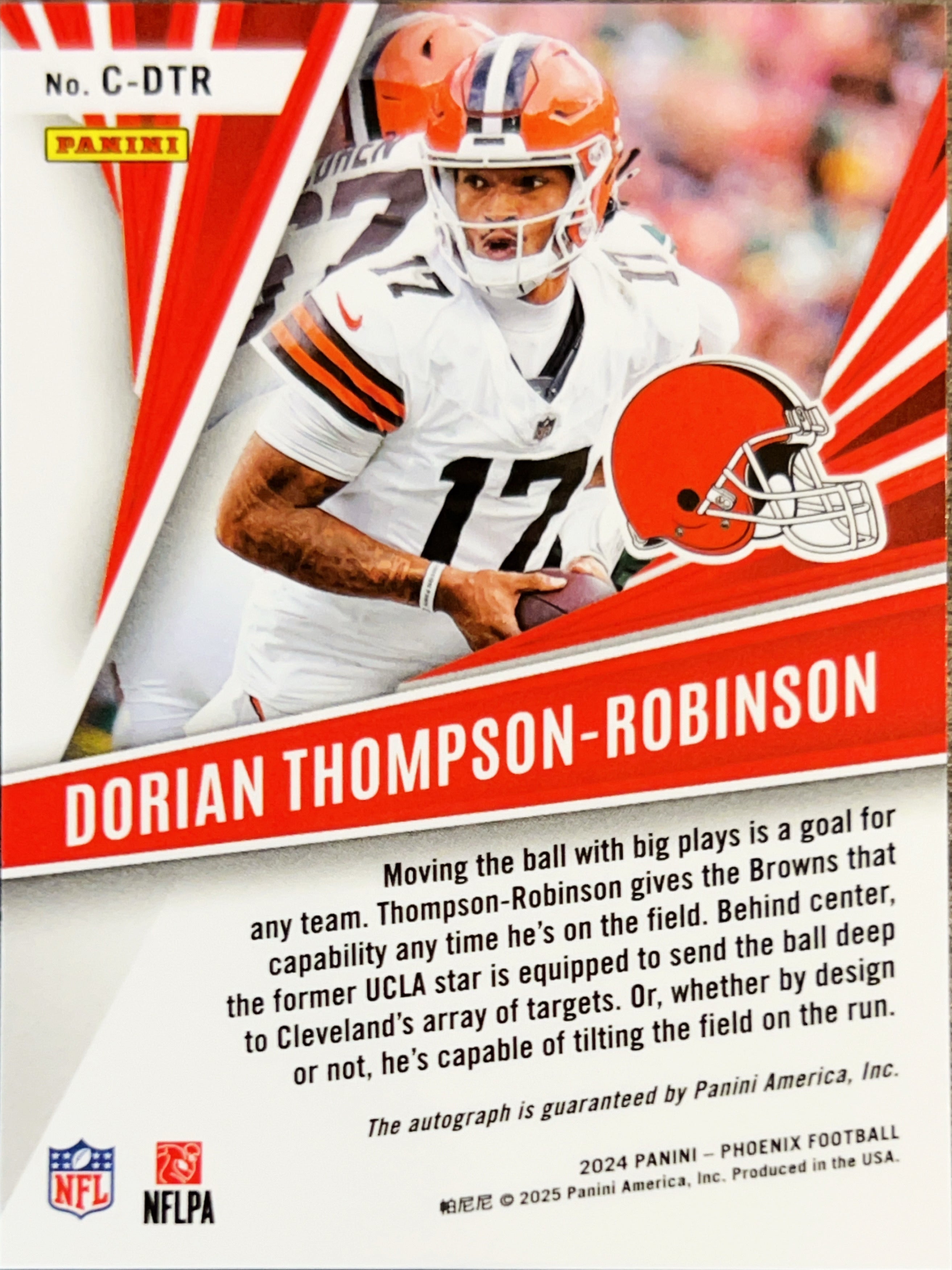 2025 Panini Phoenix Calligraphy Dorian Thompson-Robinson #C-DTR Auto