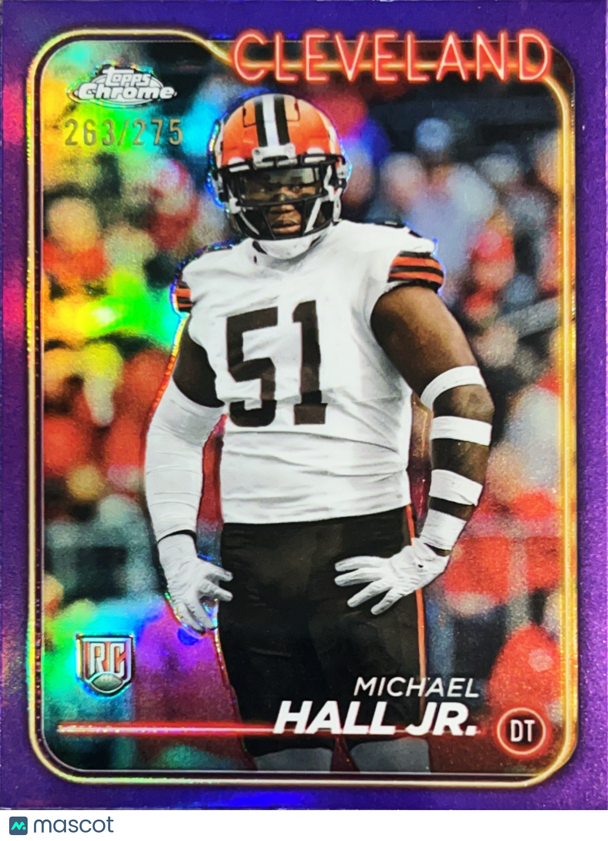 2024 Topps Chrome Michael Hall Jr. #268 Purple Refractor /275