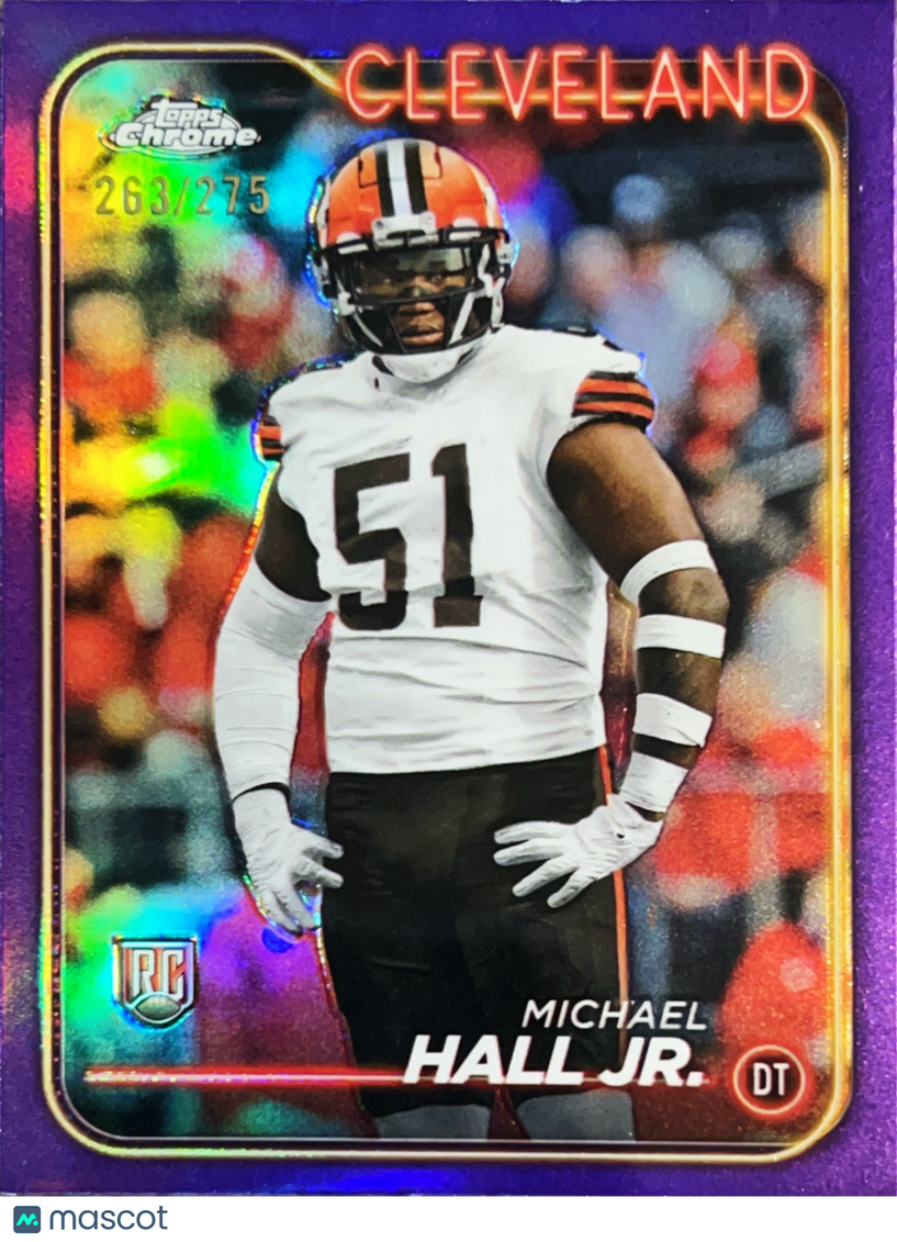 2024 Topps Chrome Michael Hall Jr. #268 Purple Refractor /275