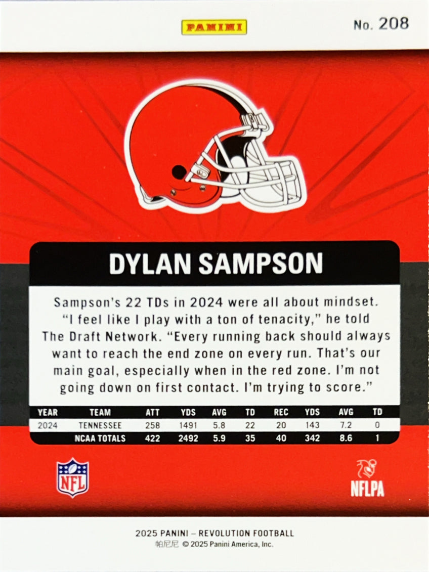2025 Panini Revolution Football Dylan Sampson #208 RC
