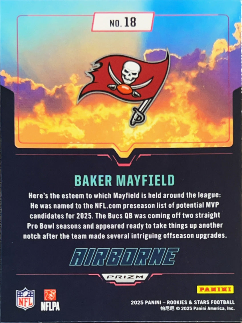 2025 Panini Rookies & Stars Prizm Airborne Baker Mayfield #18