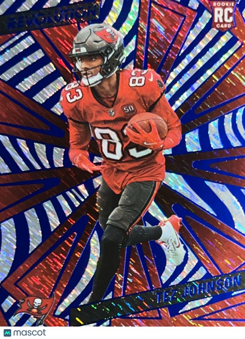 2025 Panini Revolution Football Tez Johnson #240 Storm /549 RC