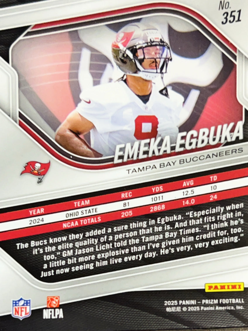 2025 Panini Prizm Football Emeka Egbuka #351 RC