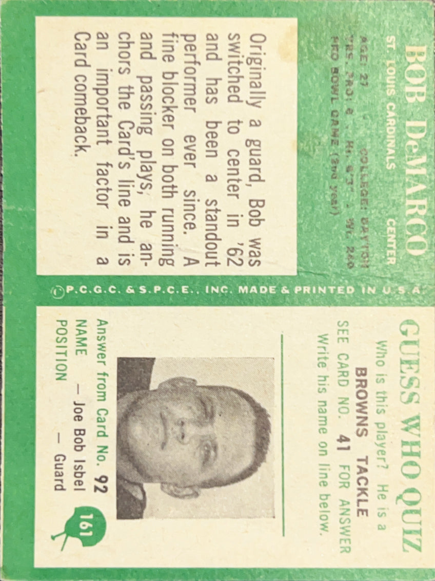 1966 Philadelphia Bob DeMarco #161