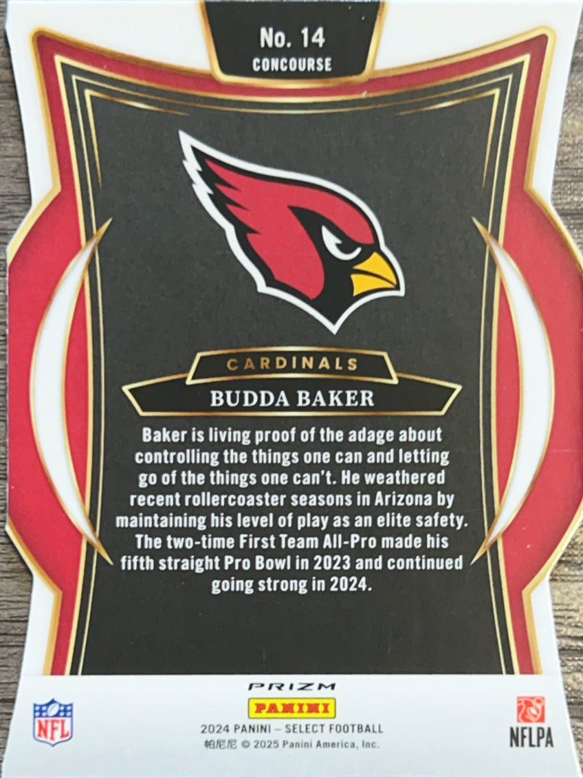 2025 Panini Select Prizm Budda Baker #14 Silver