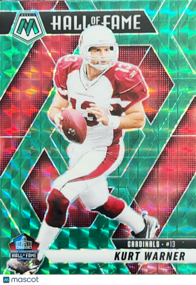 2025 Panini Mosaic Prizm Kurt Warner #300 Green
