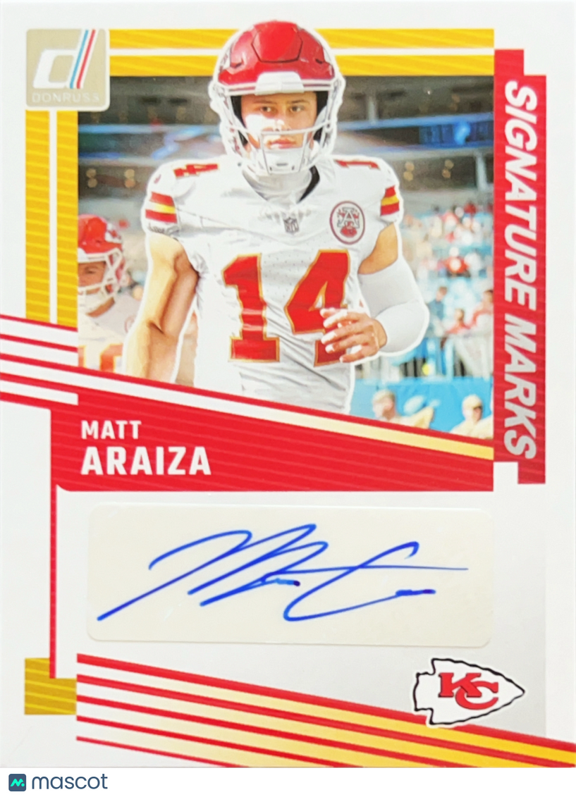 2025 Panini Donruss Football Signature Marks Matt Araiza #SM-MAA