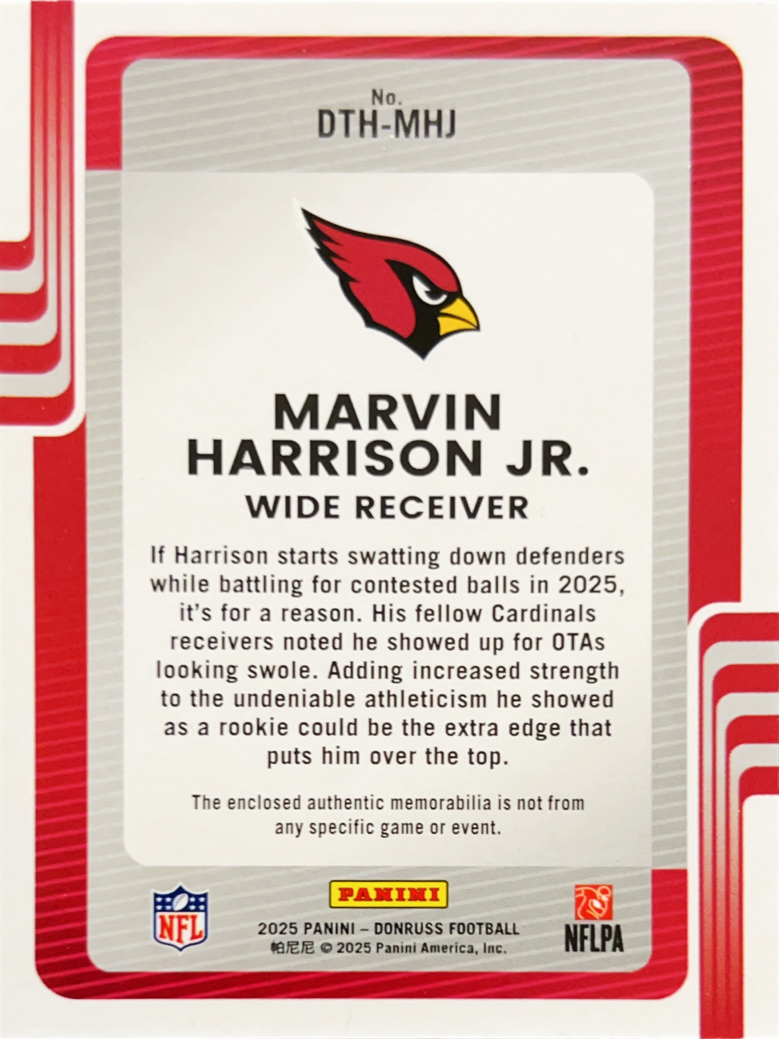 2025 Panini Donruss Donruss Threads Marvin Harrison Jr. #DTH-MHJ