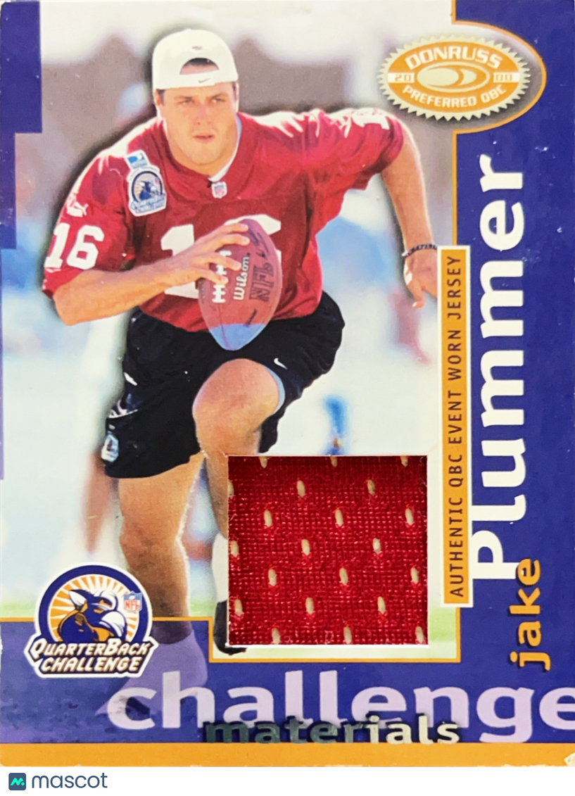 2000 Donruss Preferred QBC Challenge Materials Jake Plummer #CM2 /500