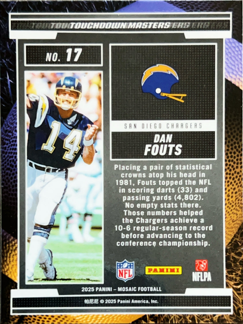 2025 Panini Mosaic Touchdown Masters Dan Fouts #17