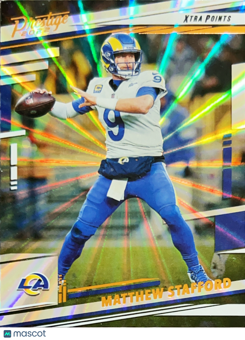 2022 Panini Prestige Xtra Points Matthew Stafford #160 Sunburst