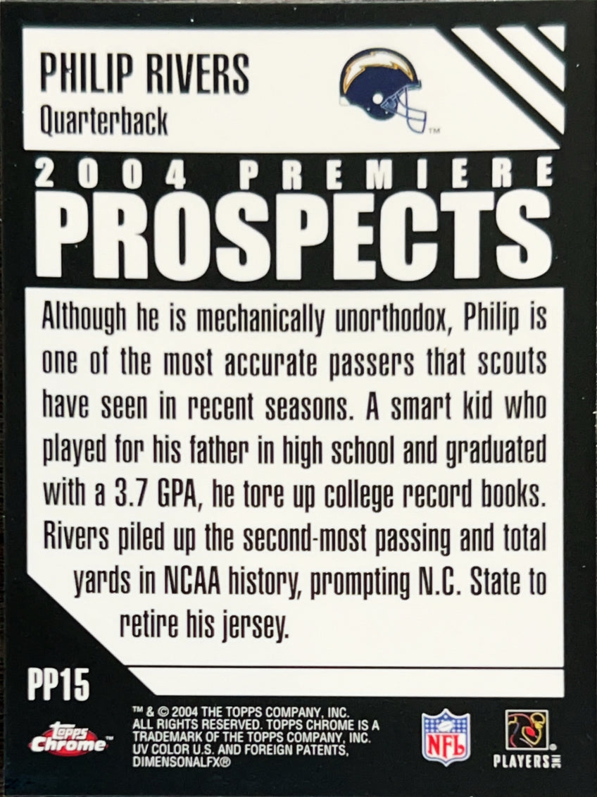 2004 Topps Chrome Premiere Prospects Philip Rivers #PP15