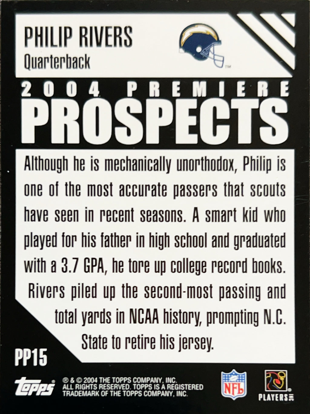 2004 Topps Premiere Prospects Philip Rivers #PP15