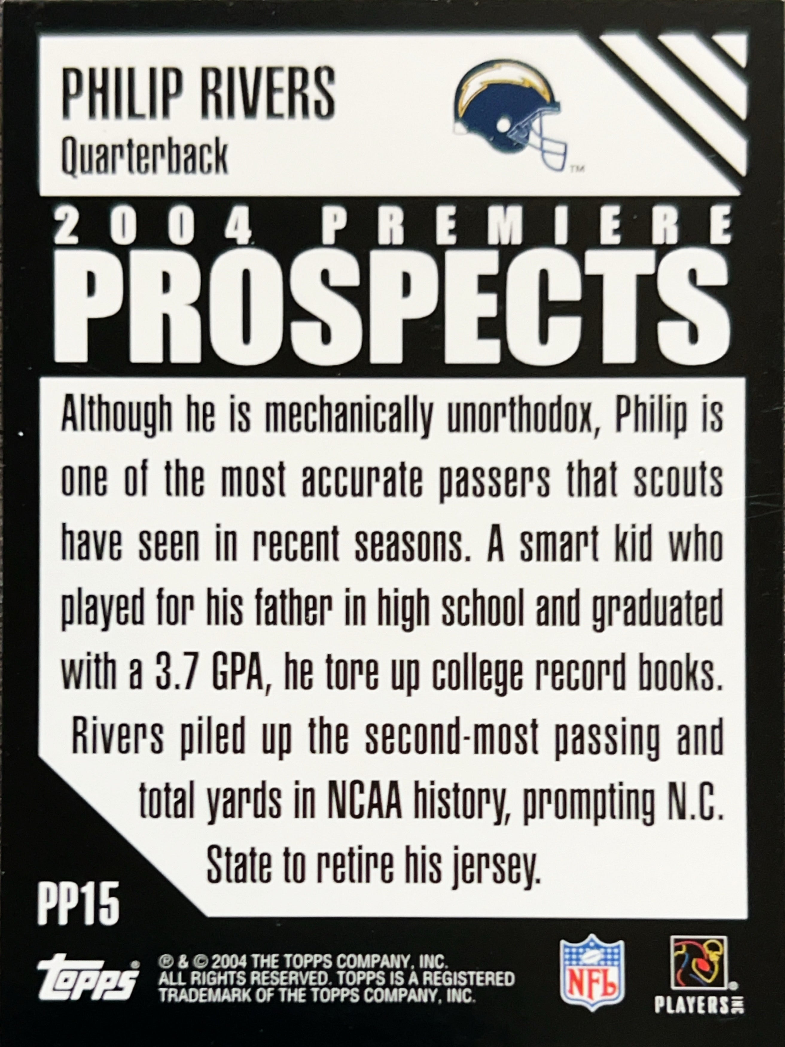 2004 Topps Premiere Prospects Philip Rivers #PP15