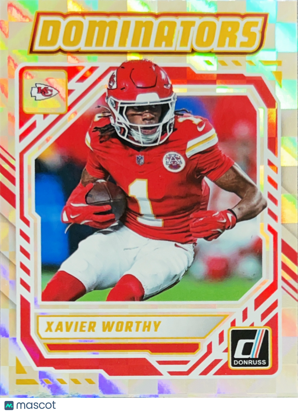 2025 Panini Donruss Dominators Xavier Worthy #DOM-XWY White Mojo