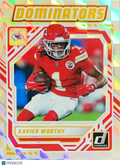 2025 Panini Donruss Dominators Xavier Worthy #DOM-XWY White Mojo