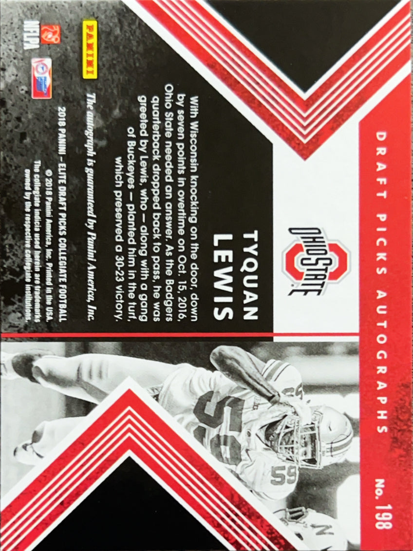 2018 Panini Elite Draft Picks Tyquan Lewis #198 RC