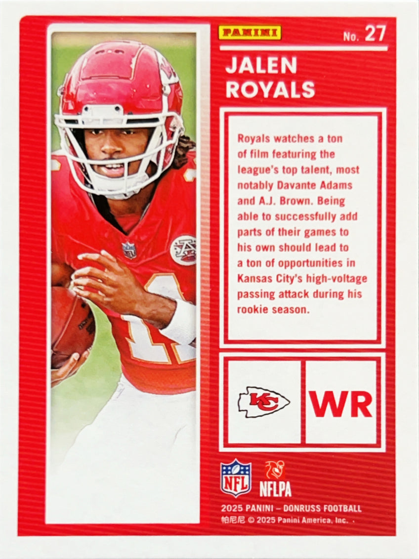2025 Panini Donruss The Rookies Jalen Royals #27 Red Mosaic