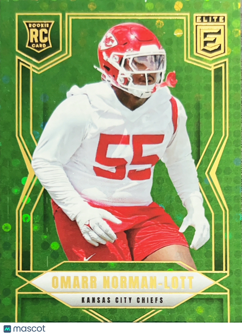 2025 Panini Donruss Elite Omarr Norman-Lott #196 Green Disco RC