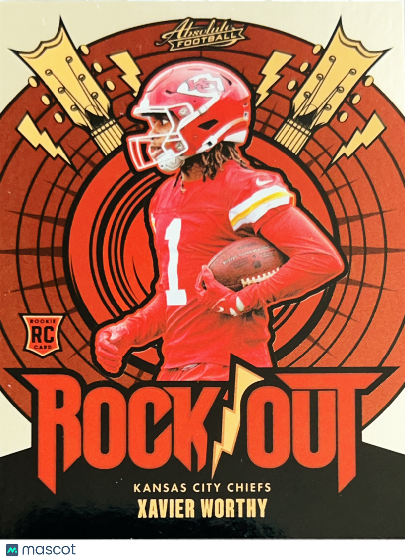 2024 Panini Absolute Football Rock Out Xavier Worthy #RO-XWY RC
