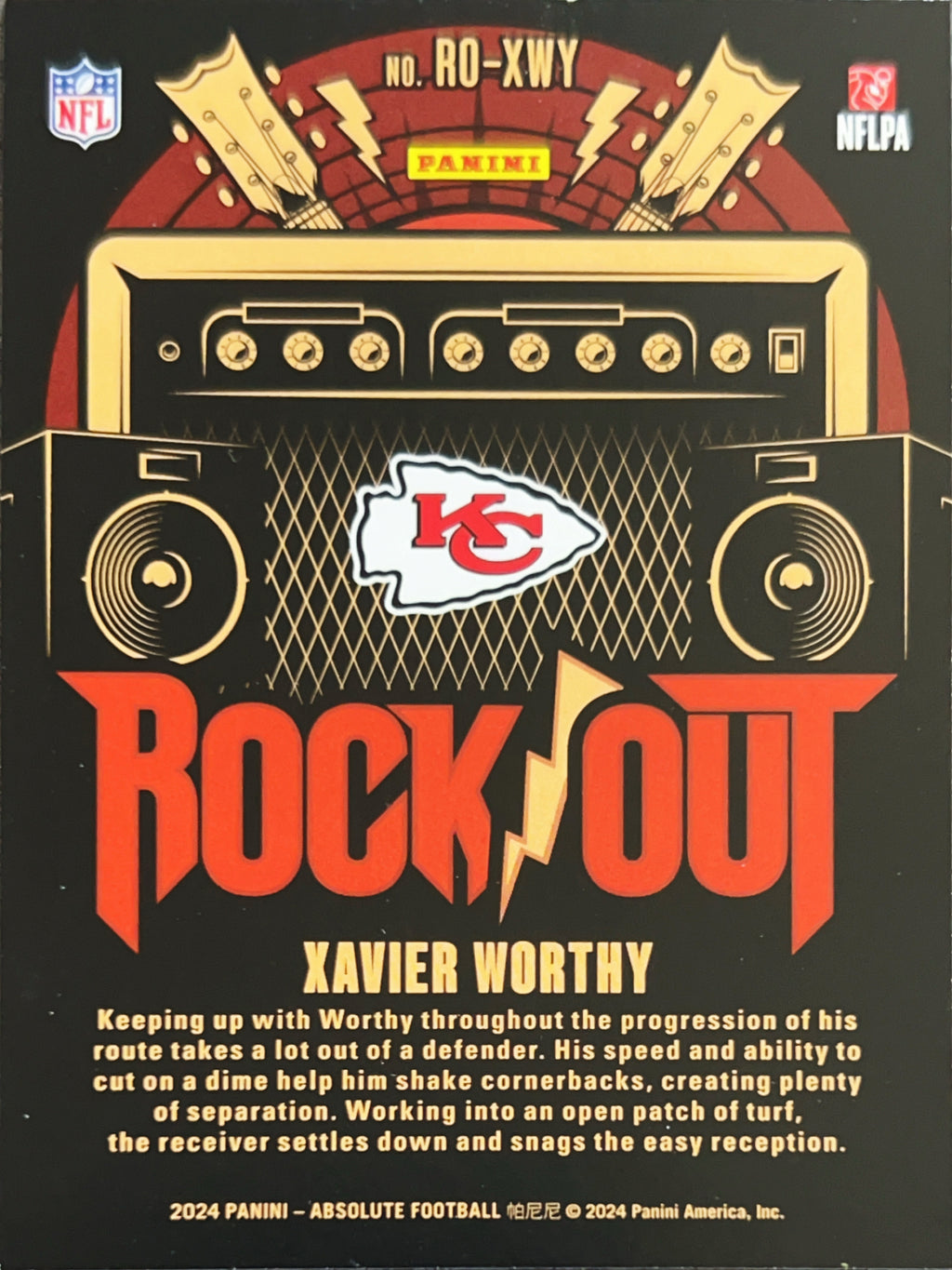 2024 Panini Absolute Football Rock Out Xavier Worthy #RO-XWY RC