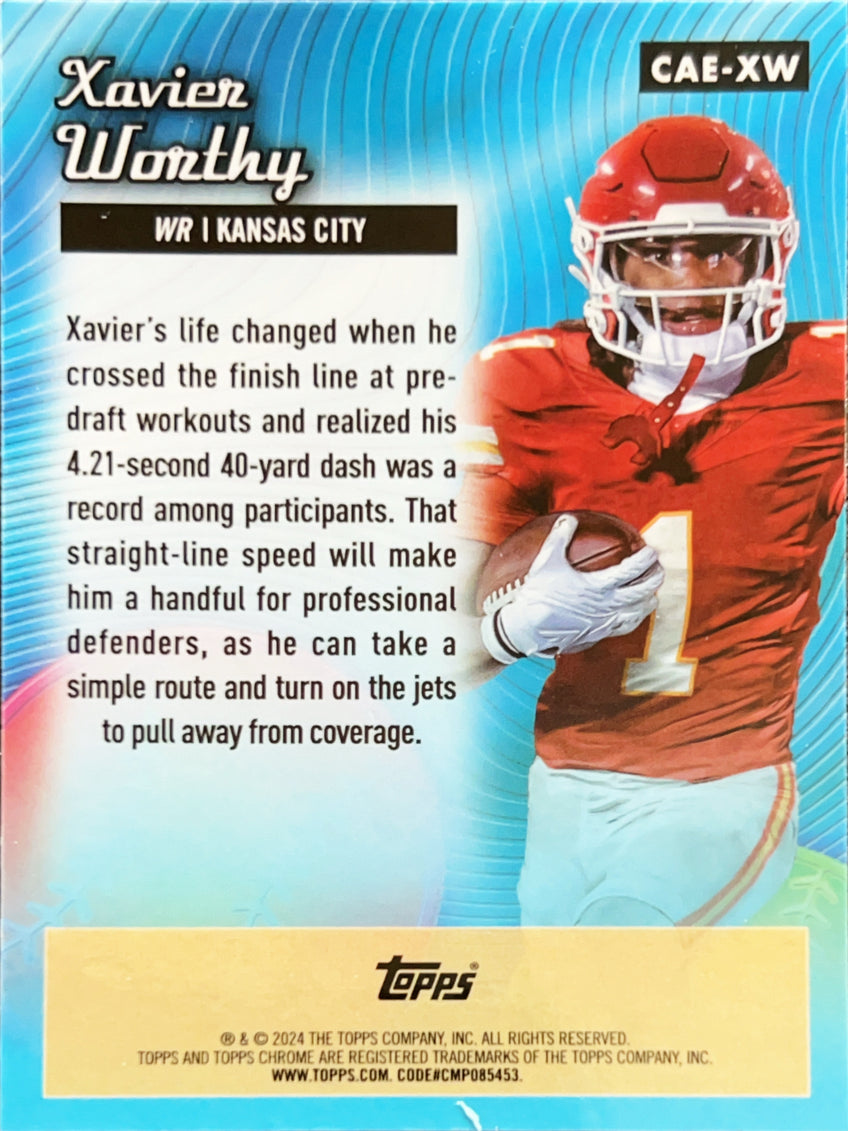 2024 Topps Chrome All-Etch Xavier Worthy #CAE-XW RC