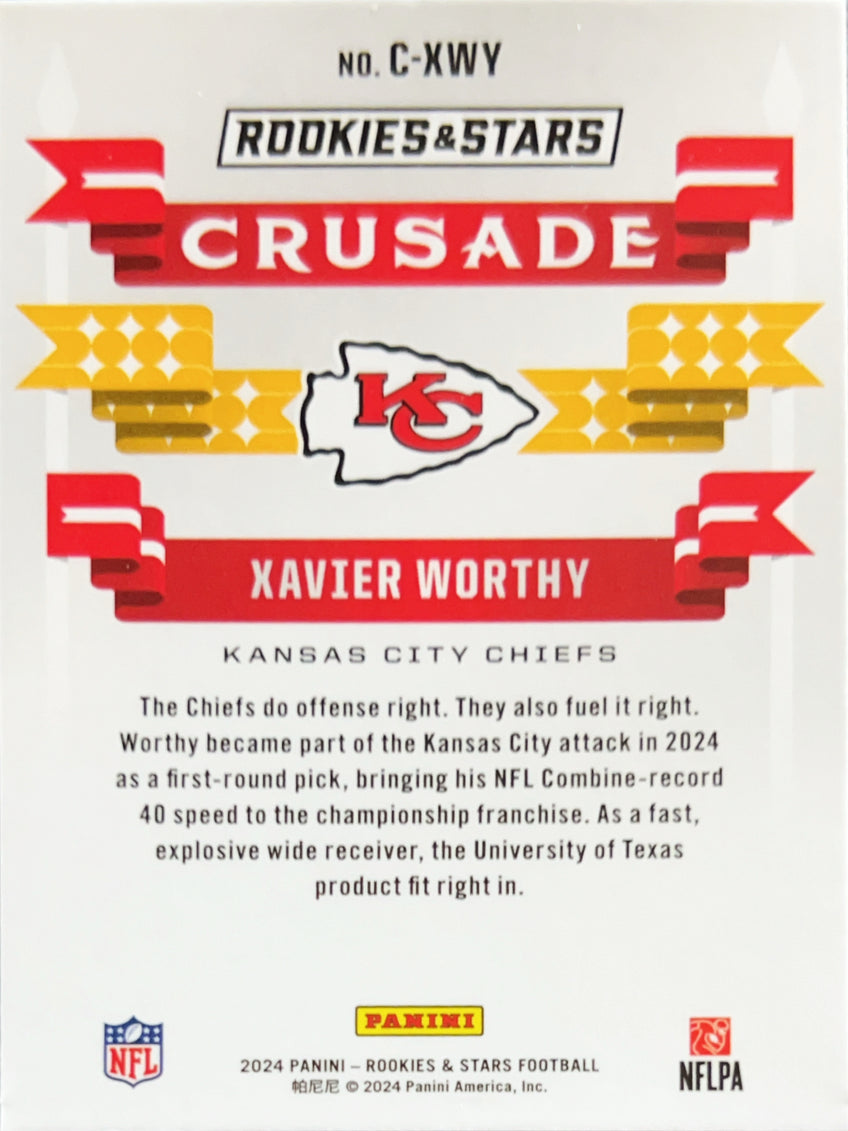 2024 Panini Rookies & Stars Crusade Xavier Worthy #C-XWY Silver Prizm RC