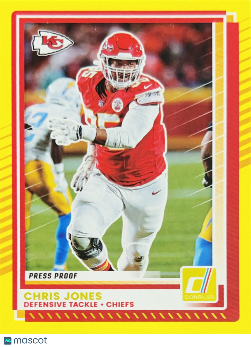 2025 Panini Donruss Football Chris Jones #106 Press Proof Yellow