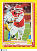 2025 Panini Donruss Football Chris Jones #106 Press Proof Yellow