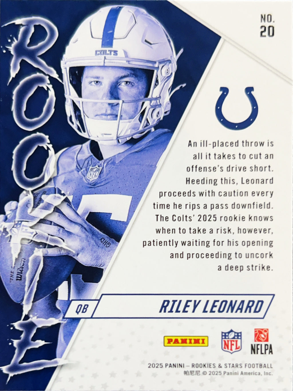 2025 Panini Rookies & Stars Riley Leonard #20 RC