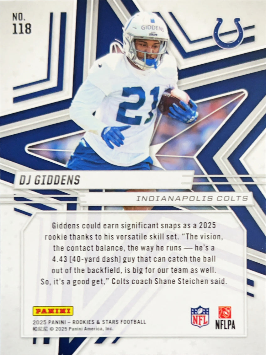 2025 Panini Rookies & Stars DJ Giddens #118 RC