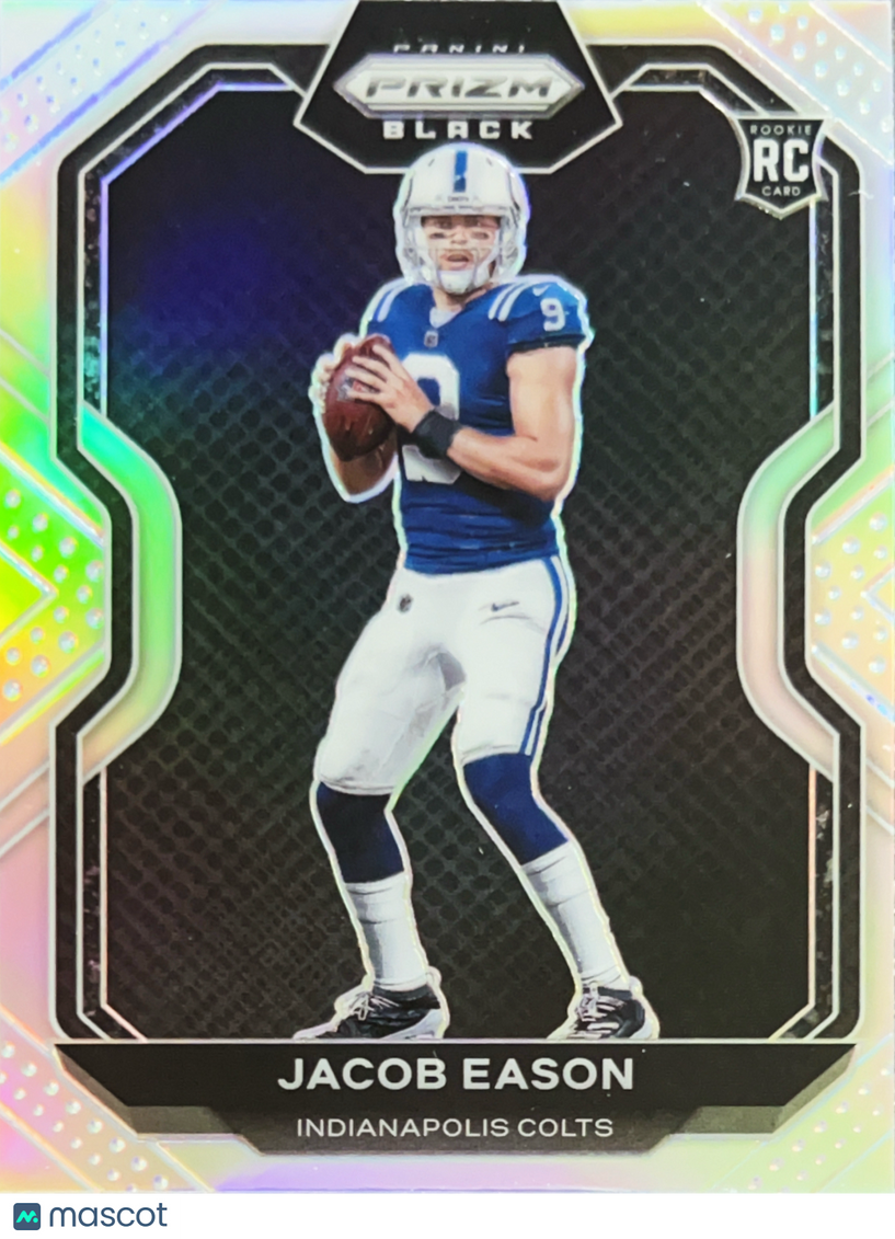 2021 Panini Chronicles Prizm Black Jacob Eason #PB-25 Silver RC