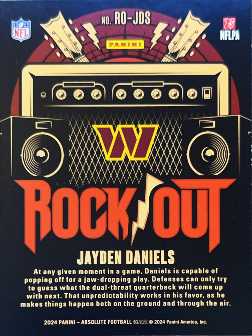 2024 Panini Absolute Football Rock Out Jayden Daniels #RO-JDS RC
