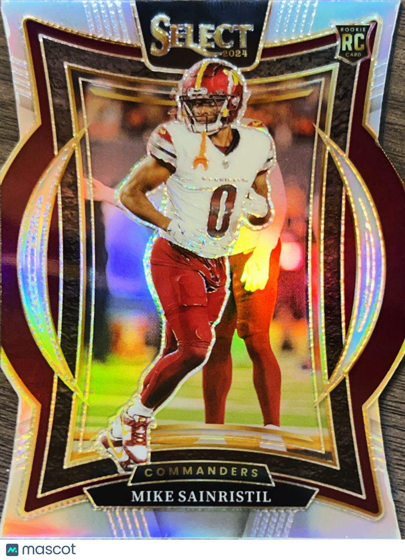 2025 Panini Select Prizm Concourse Mike Sainristil #76 Silver RC