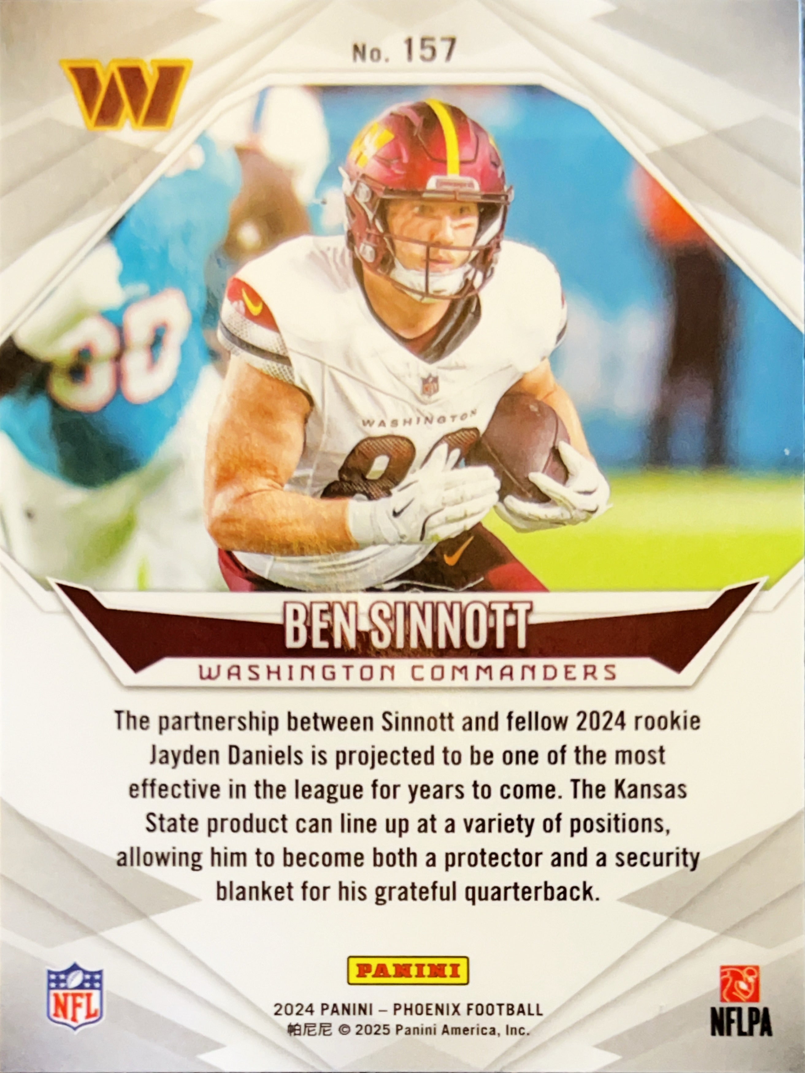 2025 Panini Phoenix Football Ben Sinnott #157 Lazer RC