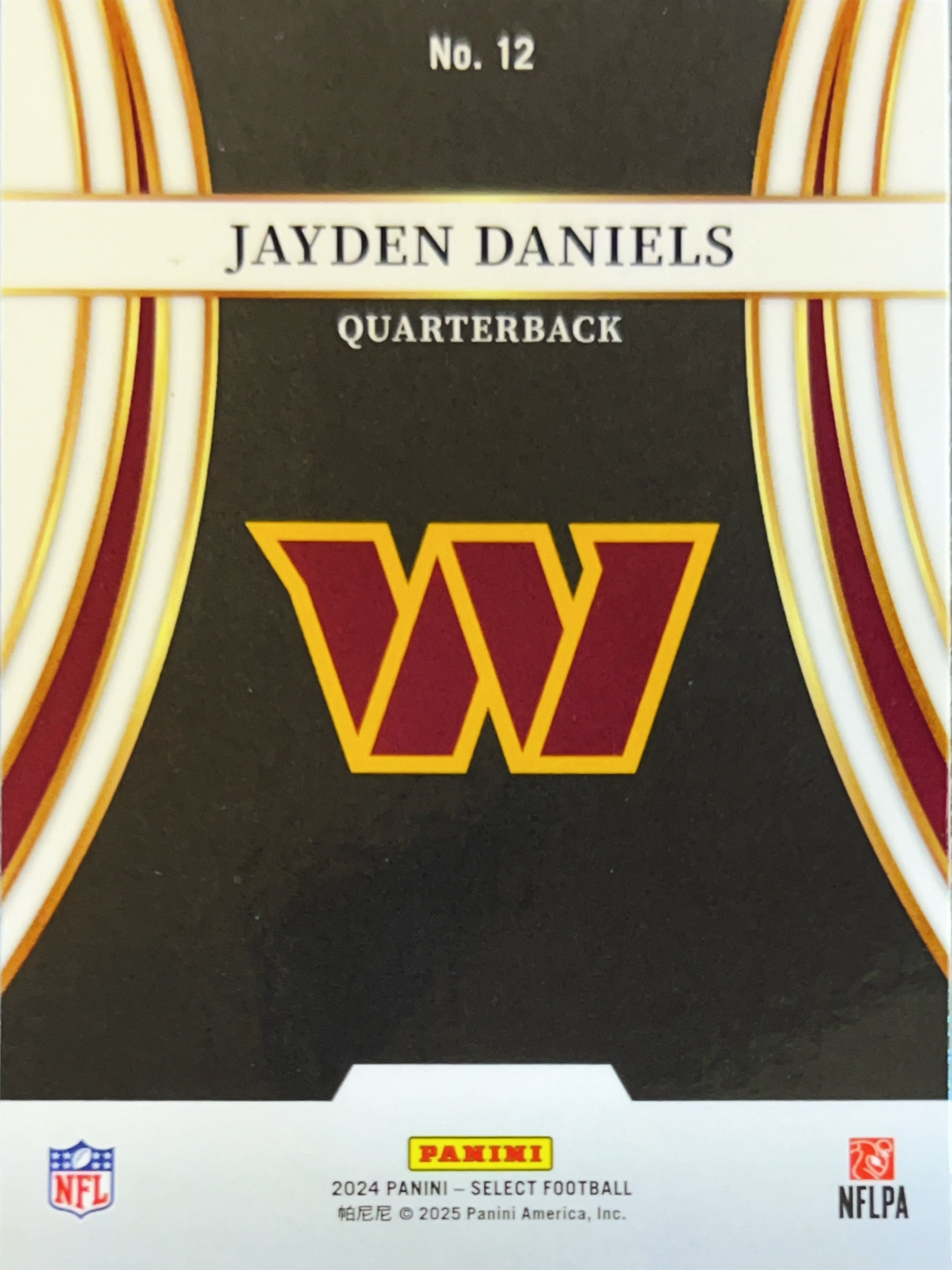 2025 Panini Select Turbocharged Jayden Daniels #12 RC
