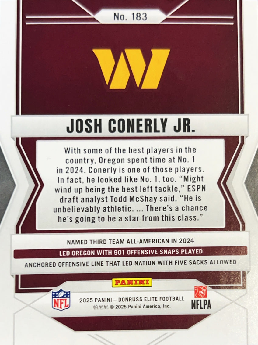 2025 Panini Donruss Elite Josh Conerly Jr. #183 FOTL Pink /13 RC