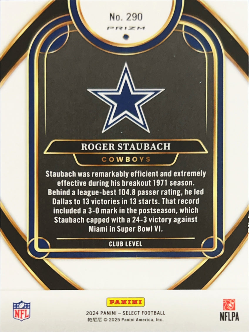 2025 Panini Select Prizm Roger Staubach #290 Club Level