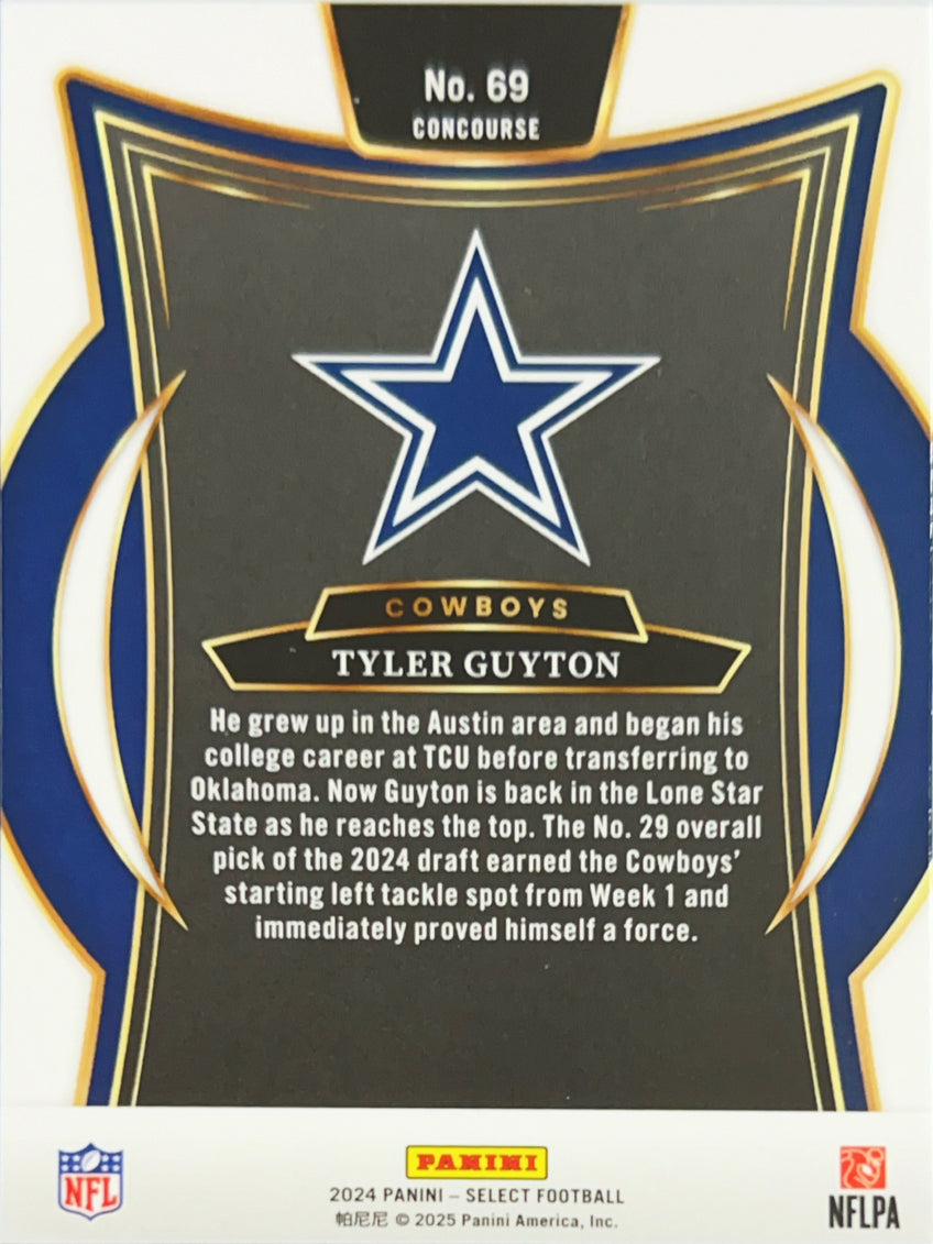 2025 Panini Select Concourse Tyler Guyton #69 RC