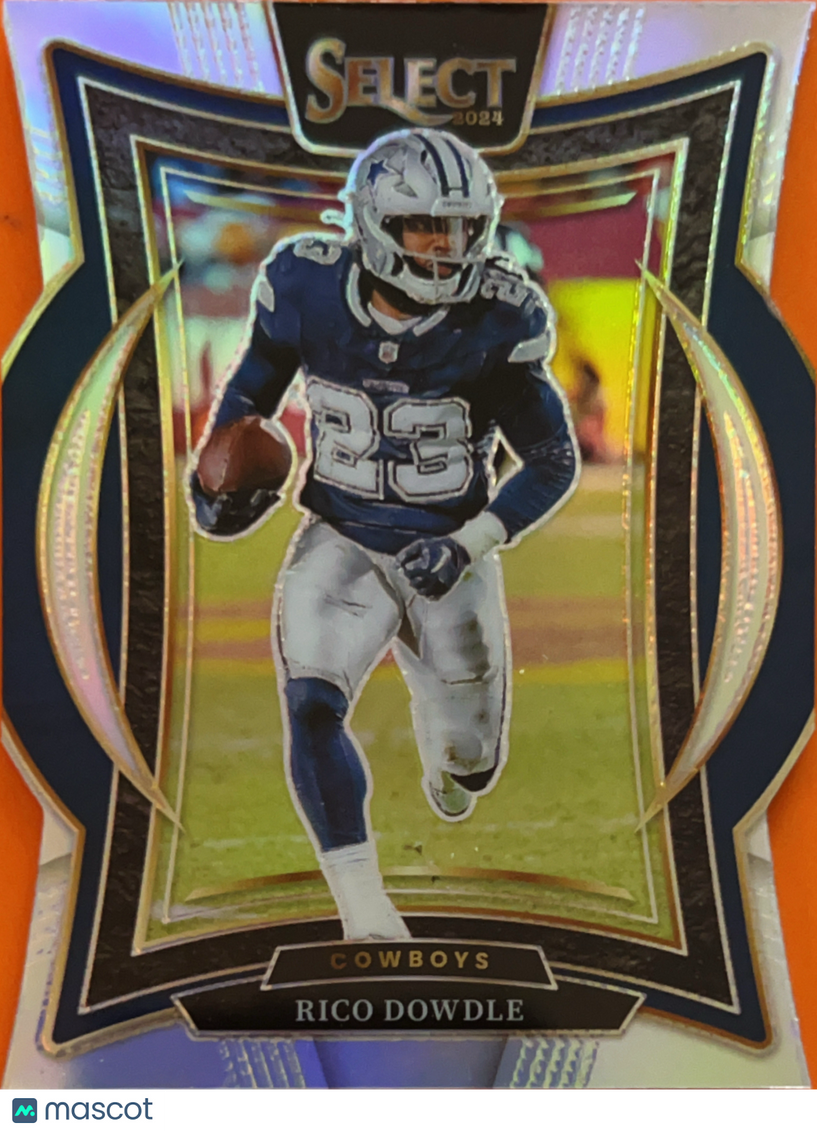 2025 Panini Select Concourse Rico Dowdle #90 Silver Prizm
