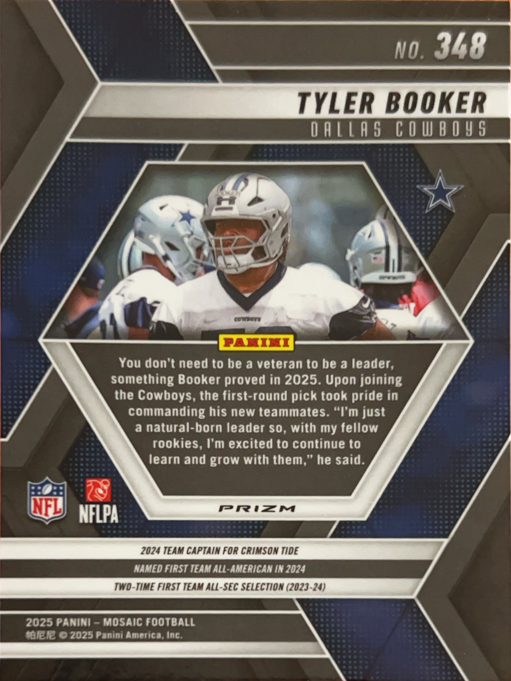 2025 Panini Prizm Mosaic Tyler Booker #348 Pink Camo RC