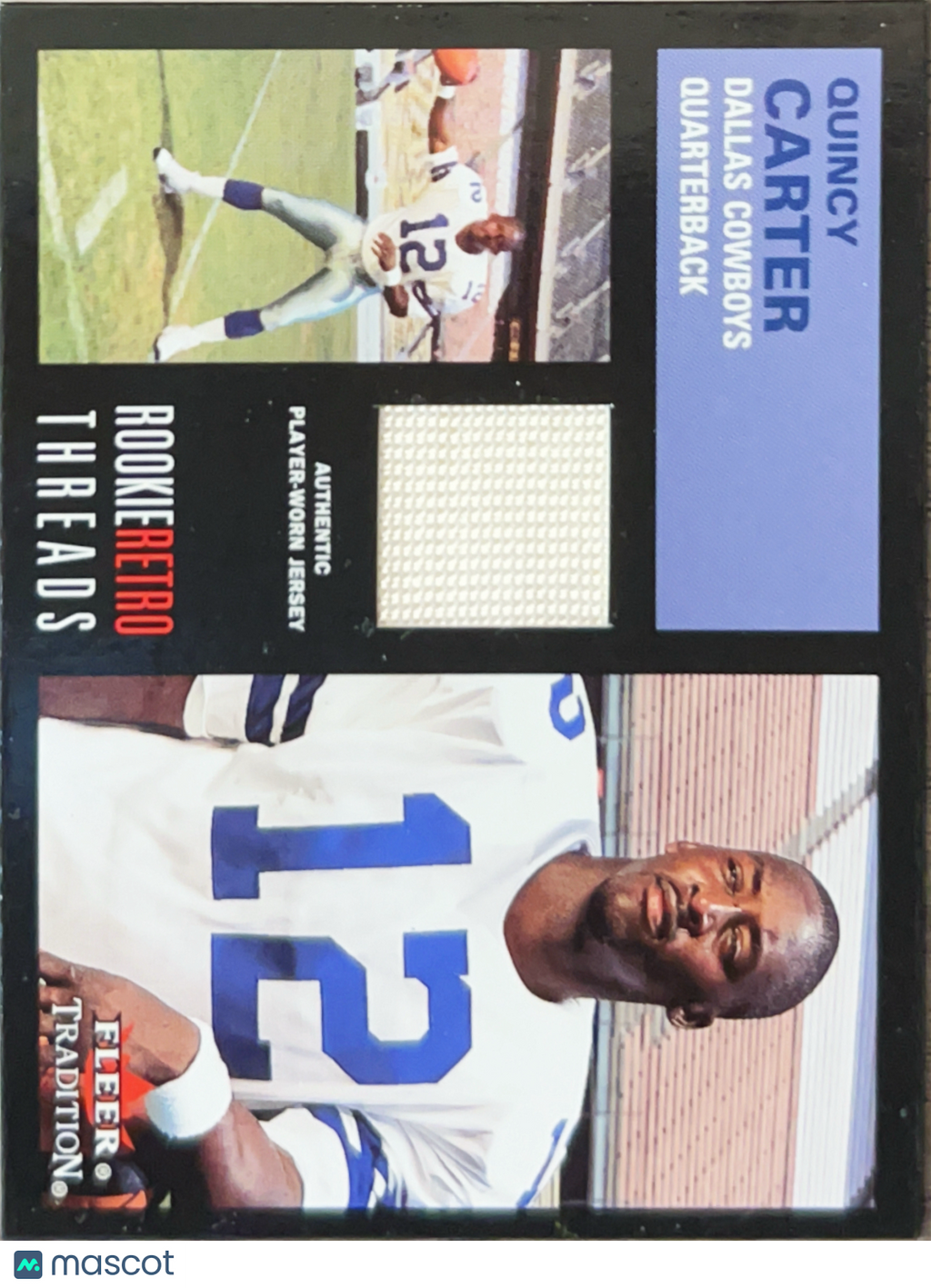 2001 Fleer Tradition Rookie Retro Threads Quincy Carter