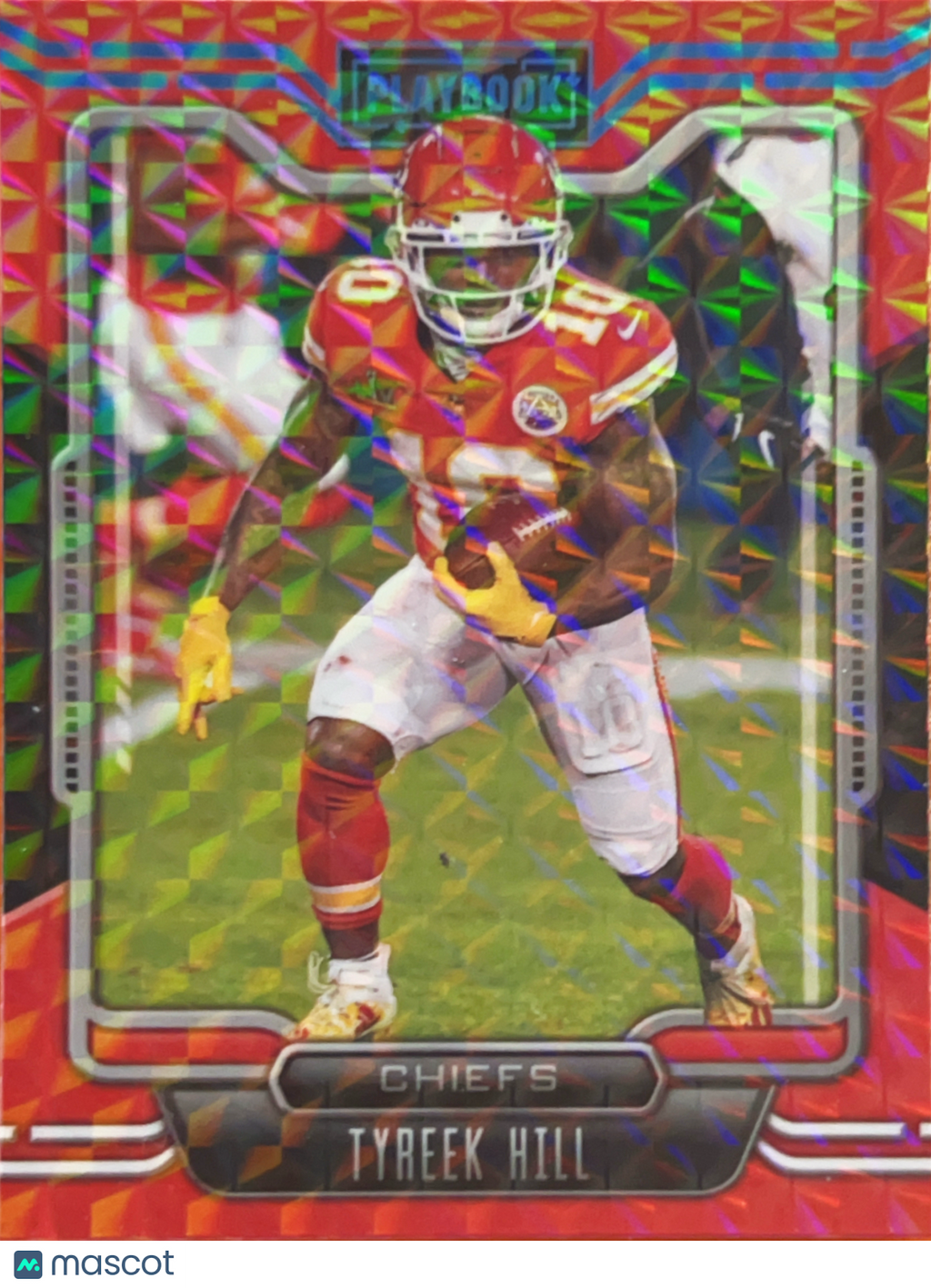 2021 Panini Playbook Tyreek Hill #50 Red Mosaic Prizm