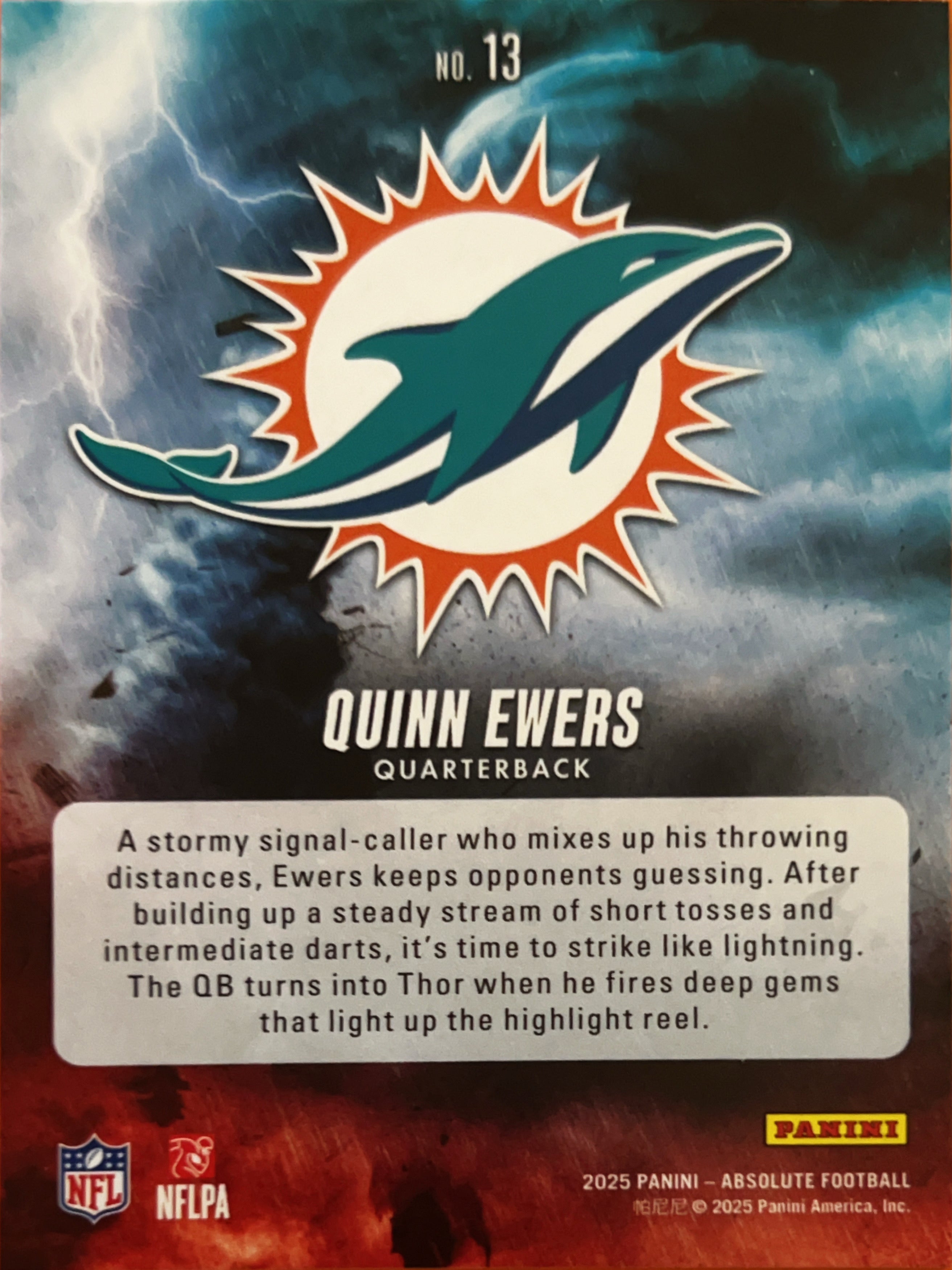 2025 Panini Absolute Football By Storm Quinn Ewers #13 RC